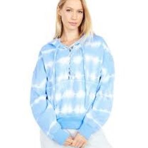 •FREE PEOPLE• tie dye Believer lace up hoodie!